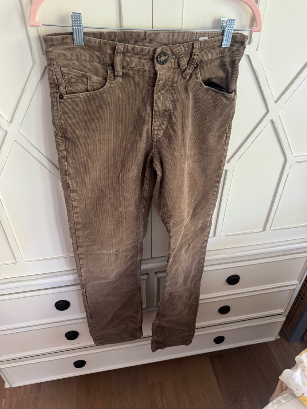 Volcom Men's Brown Corduroy Slim Pants